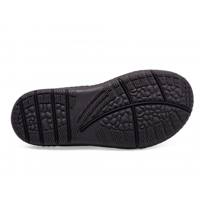 Men Sandals SKA-17 Brown Embossed Nubuck-Black Fabric
